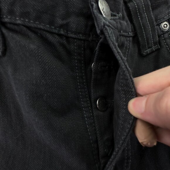 Nudie Jeans Off Beat Black Cotton Straight Cut Denim Button Fly Adult Men - Picture 4 of 16